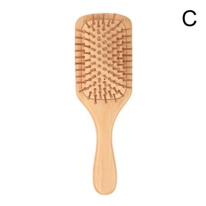 Mini Bamboo and Wood Hair Care Comb with Air Cushion, High-Quality, Portable, Compact, Gentle on Hair, Massage Comb